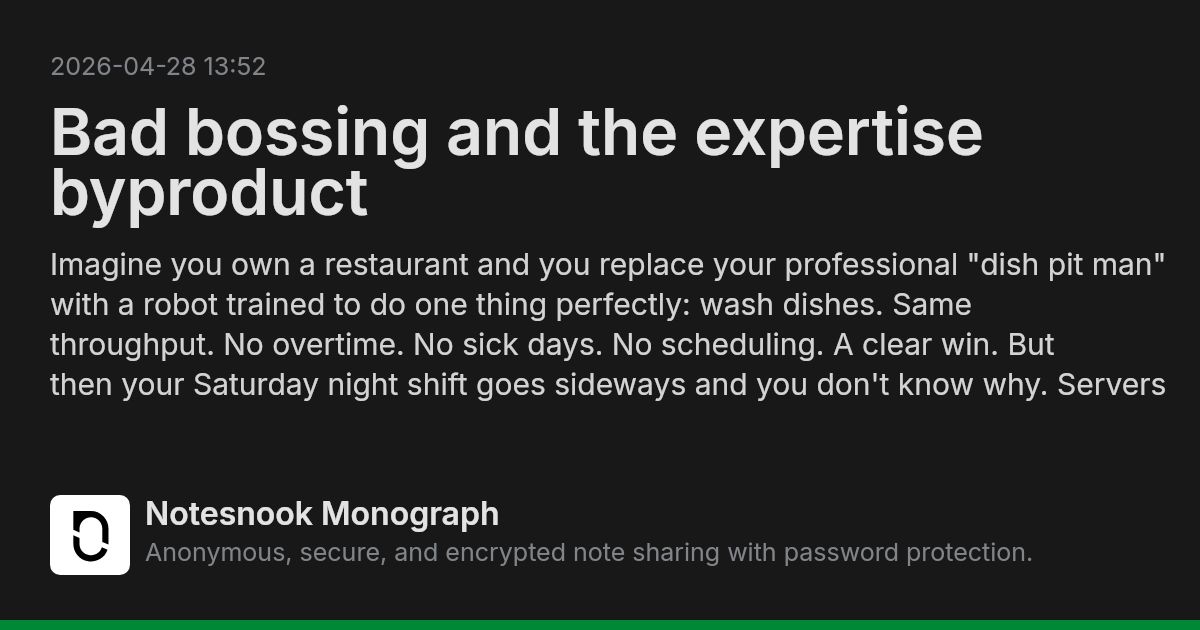 Bad bossing and the expertise byproduct